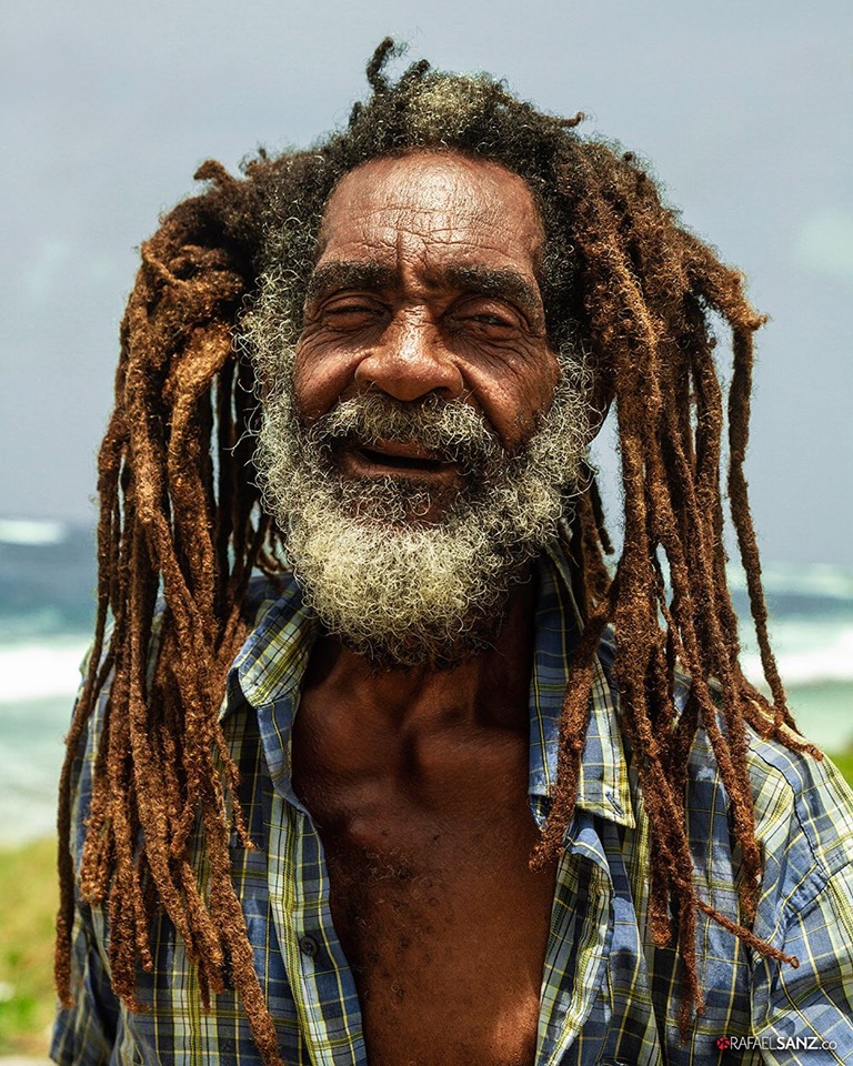retrato de hombre rasta en san andres colombia © Rafael Sanz Hurtado