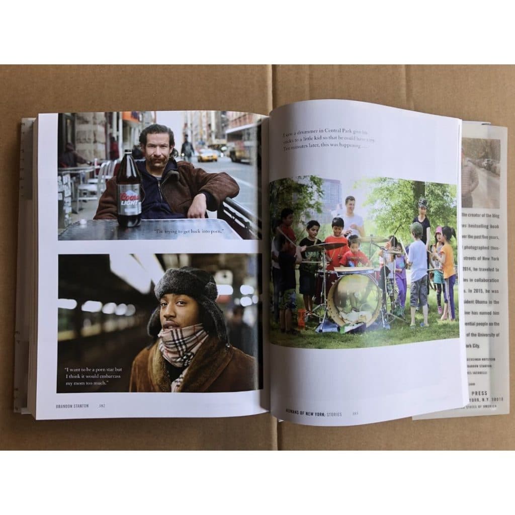 libro fotográfico humans of new york. reseña. paginas internas