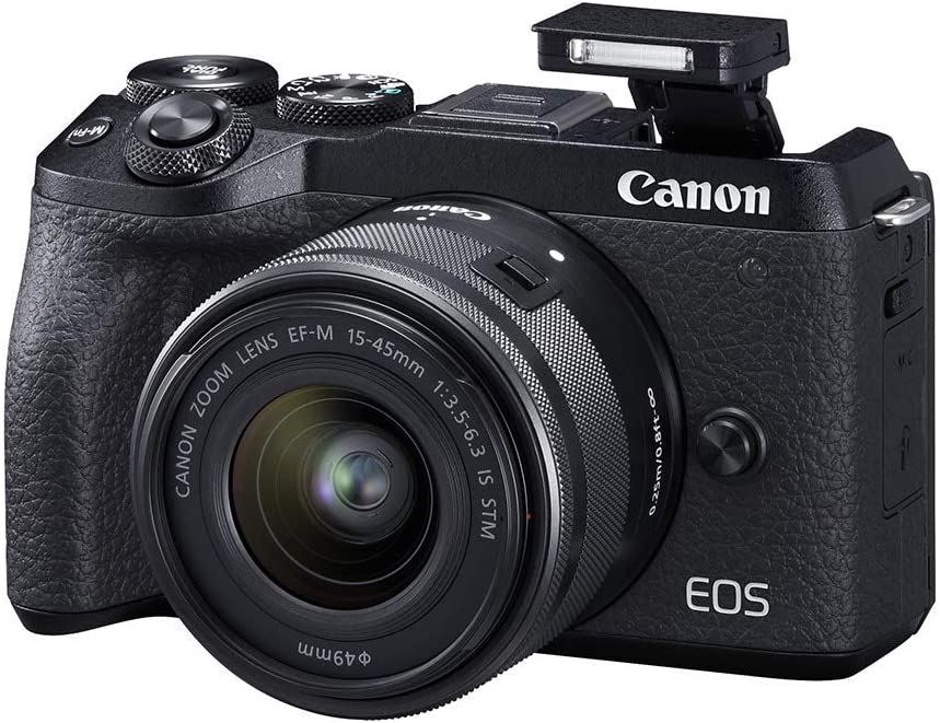 Canon EOS m6 Mark IIcon flash y lente